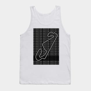 Barcelona - F1 Circuit - Black and White Tank Top